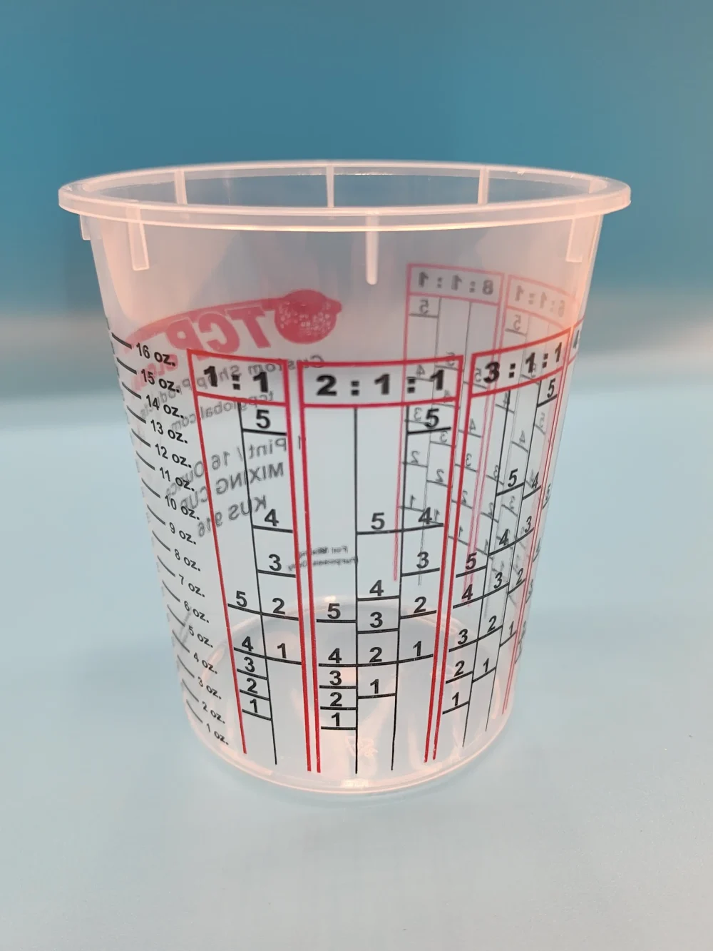 Set Of 10 Reusable Mixing Cups Clear