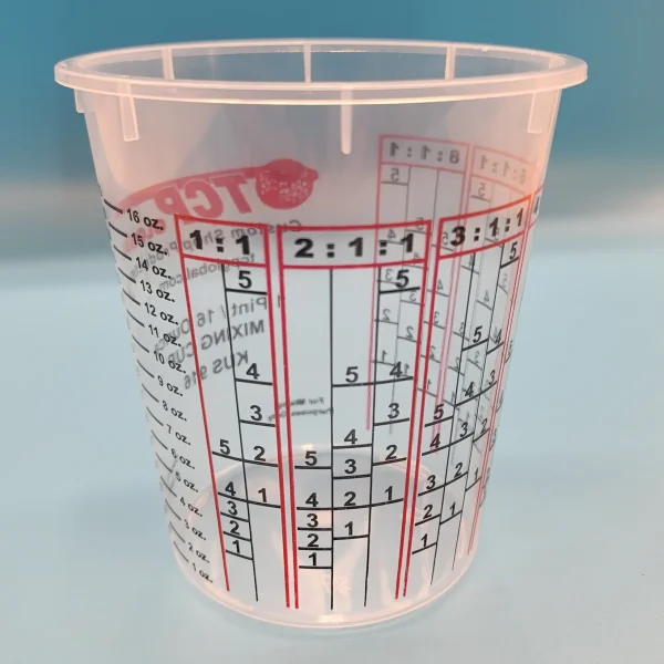 Set Of 10 Reusable Mixing Cups Clear