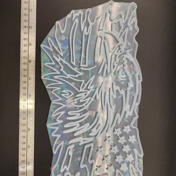 Holographic American Flag Bald Eagle Head