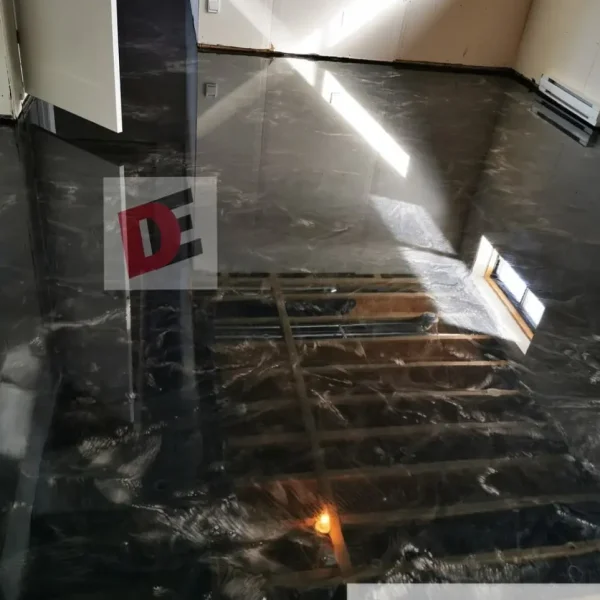 Metallic Black Pearl Marble Epoxy Flooring Kit