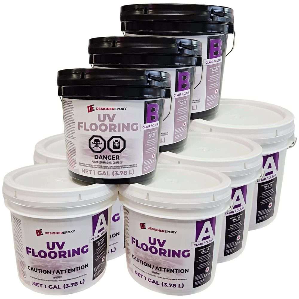 Metallic Black Pearl Marble Epoxy Flooring Kit - Image 2